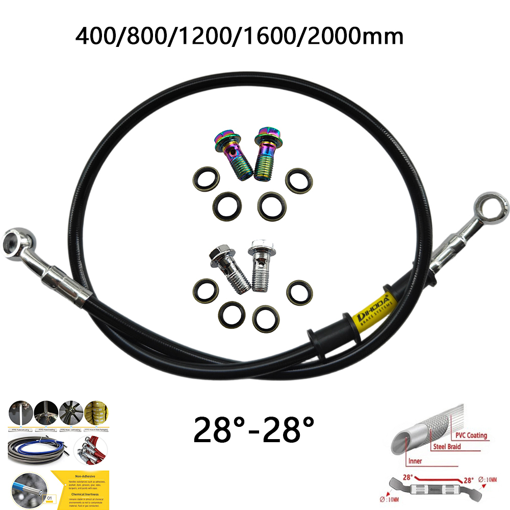 28 ° -28 °   Czarne, plecione, – Brake Line Motorcycle recenzja i cena