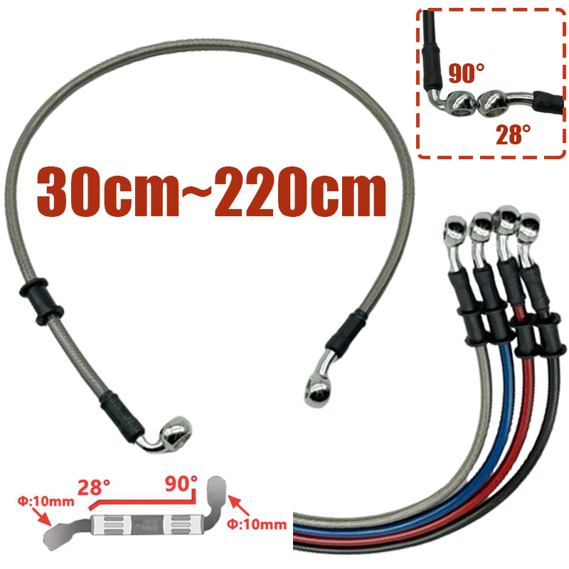 Srebrny od 30 cm do 220 cm 28  – Motorcycle Brake Cable recenzja i cena